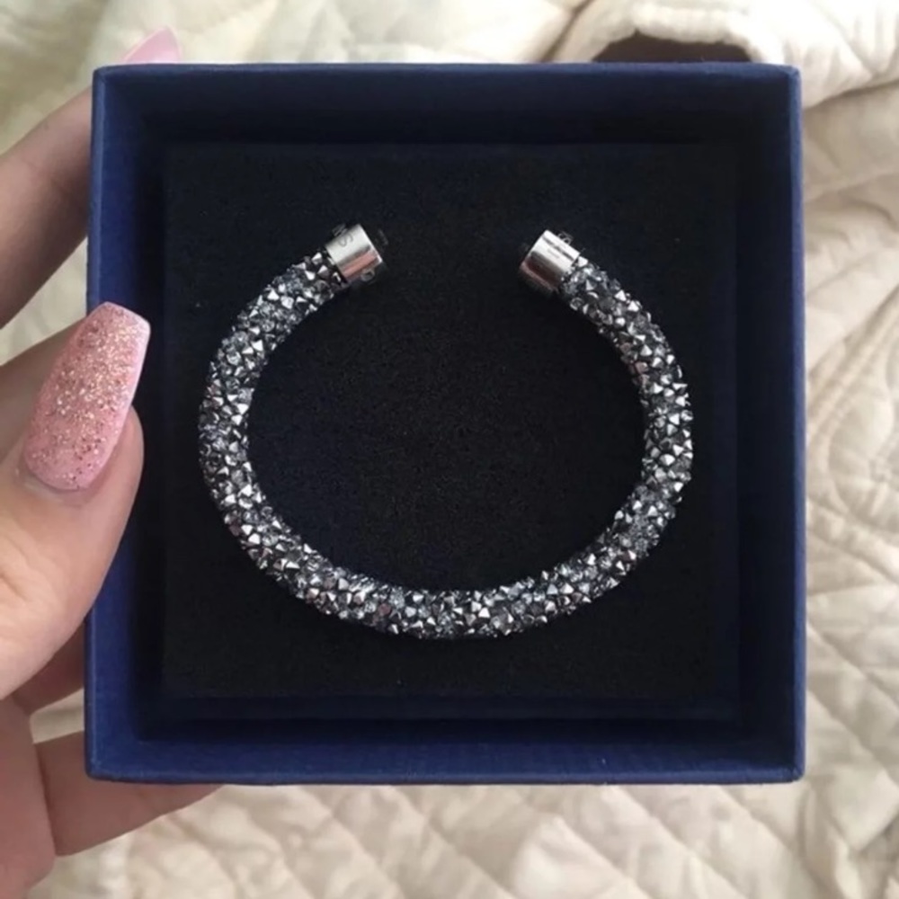 Swarovski crystaldust bangle cuff bracelet